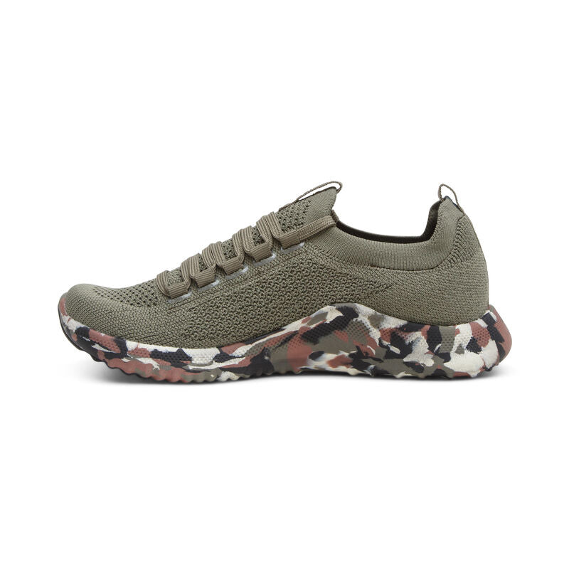 Aetrex Women's Carly Arch Support Sneakers Olive Camo