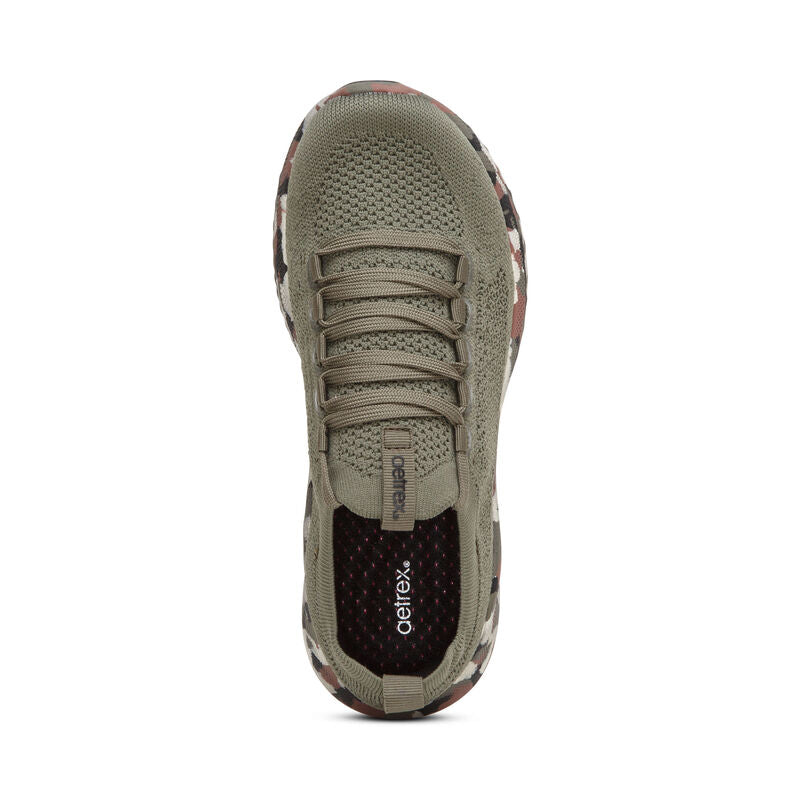 Aetrex Women's Carly Arch Support Sneakers Olive Camo