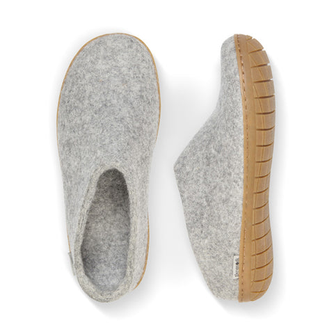 Glerups Slip-On Slippers Grey Rubber