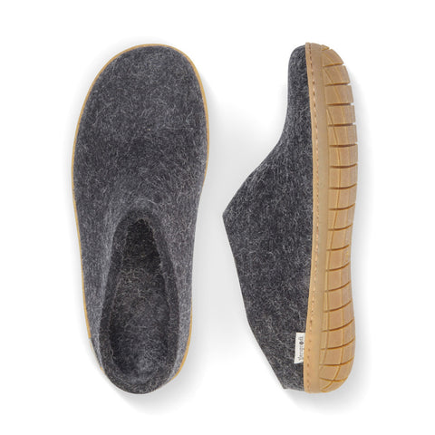 Glerups Slip-On Slippers Charcoal Rubber
