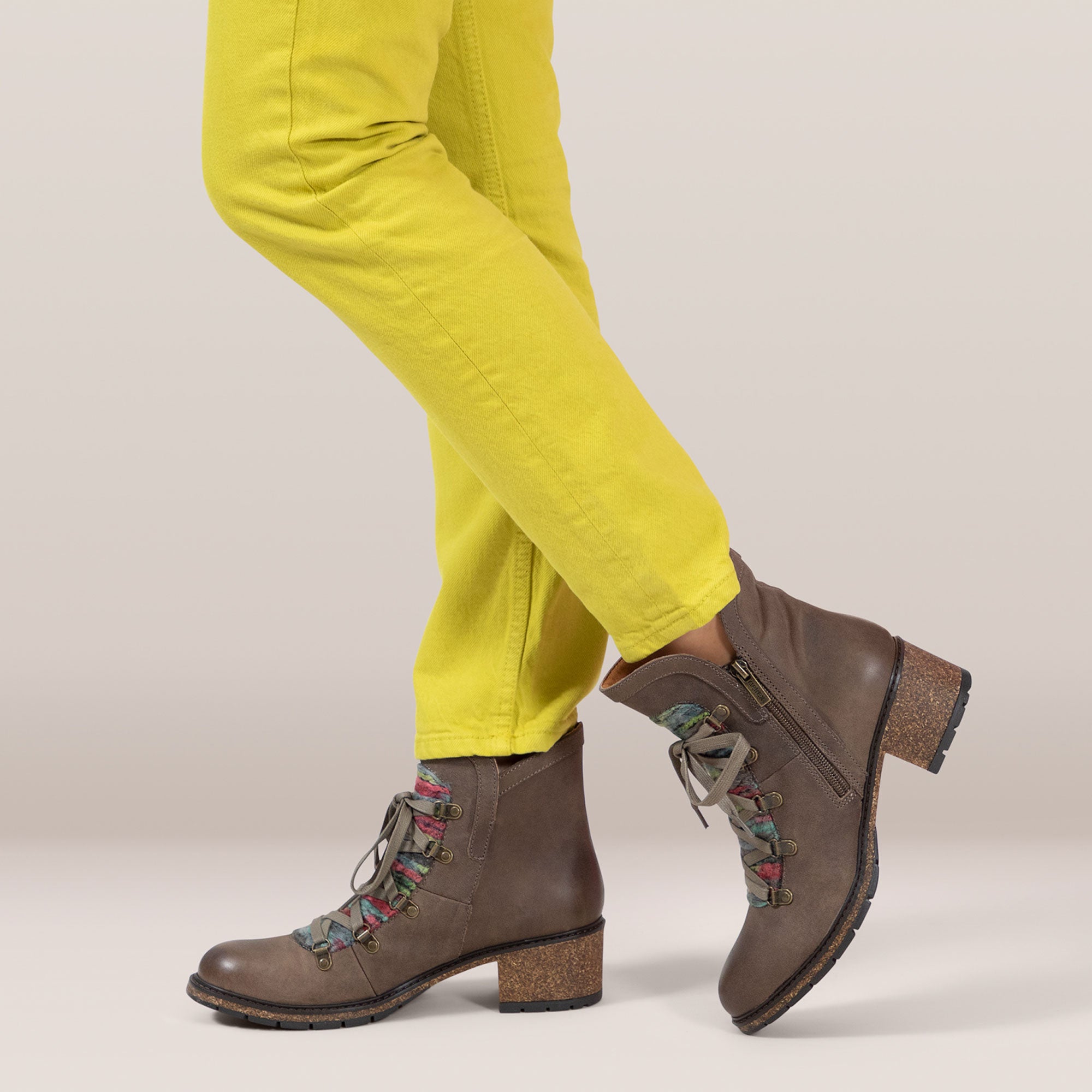 Aetrex Women's Joleen Lace Up Boot Taupe