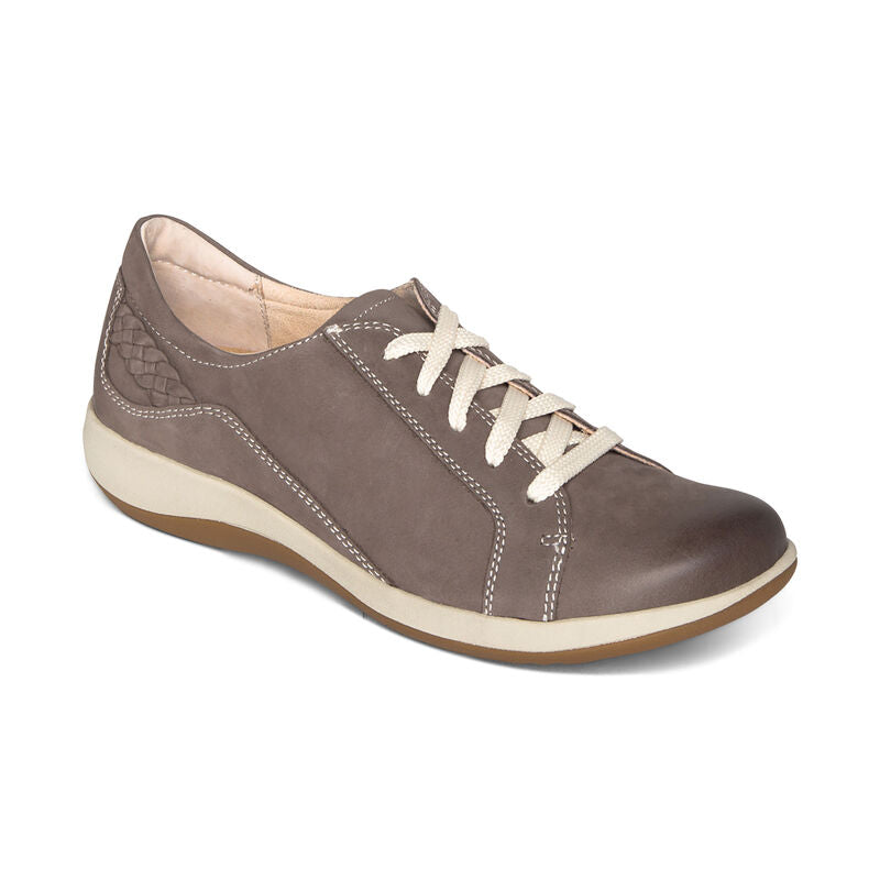 Aetrex Women's Dana Lace Up Oxford Warm Grey