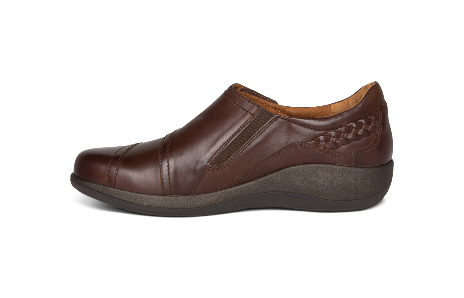 Aetrex Women's Karina Monk Strap Casual Shoe Brown