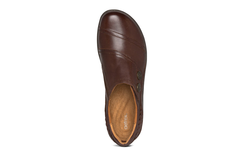 Aetrex Women's Karina Monk Strap Casual Shoe Brown