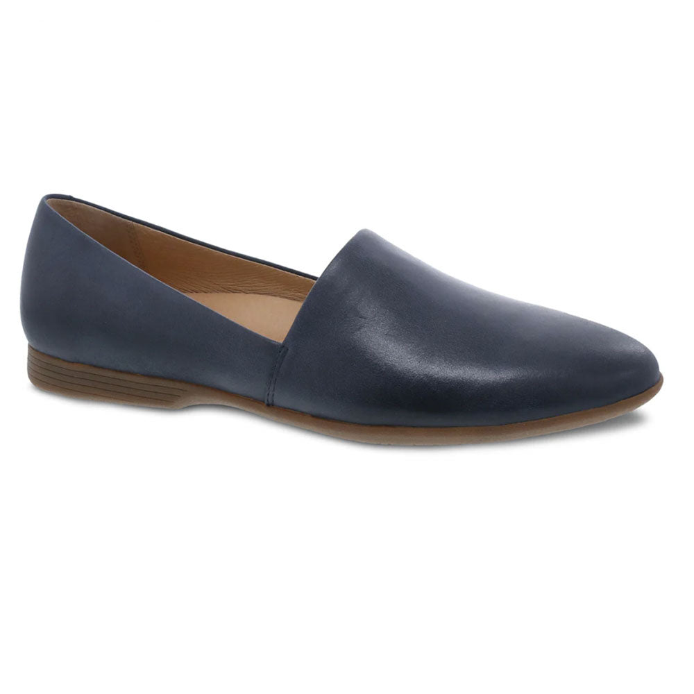 Dansko Women's Larisa Slip on Flats Navy Milled