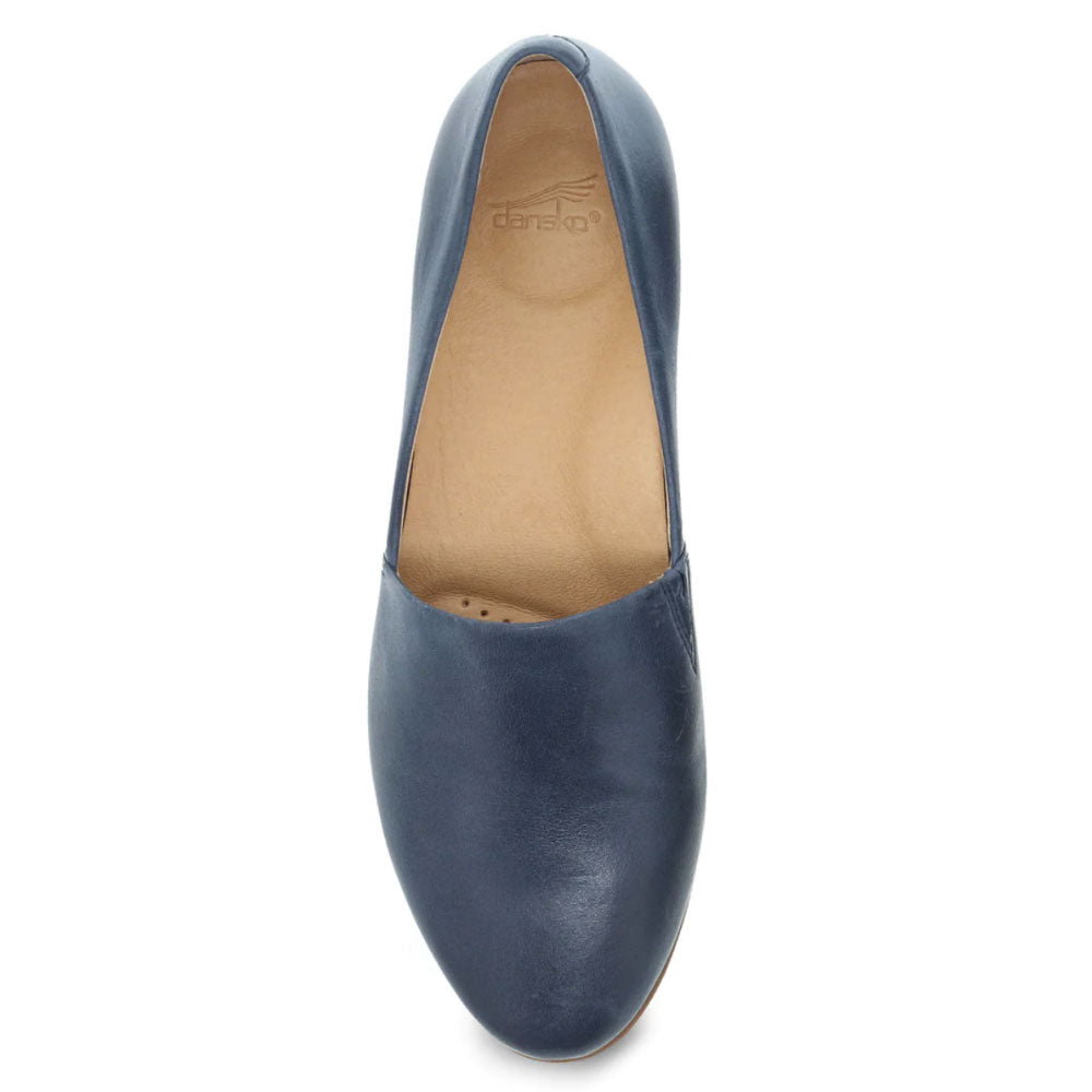 Dansko Women's Larisa Slip on Flats Navy Milled