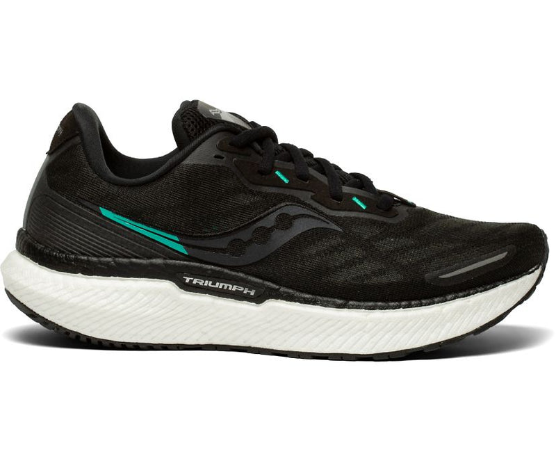 Saucony Women's Triumph 19 Sneakers Wide Black/White