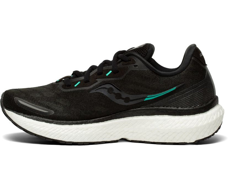 Saucony Women's Triumph 19 Sneakers Wide Black/White
