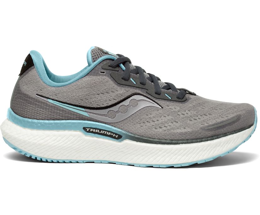 Saucony Women's Triumph 19 Sneakers Alloy/Powder