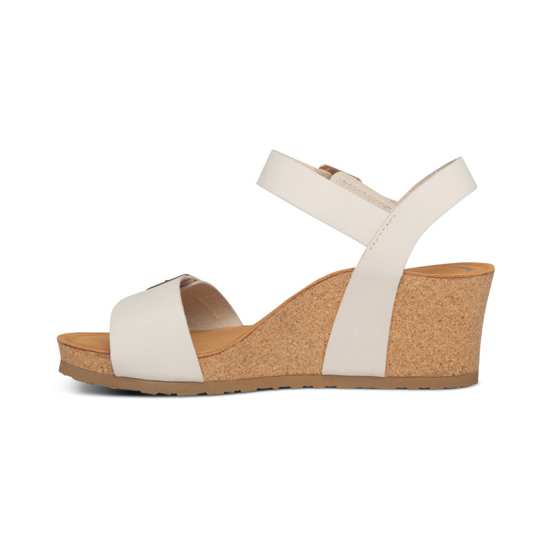 Aetrex Women's Lexa Quarter Strap Wedge Sandals