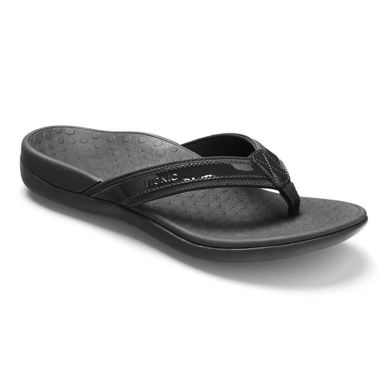 Vionic Tide II Toe Post Sandals Black