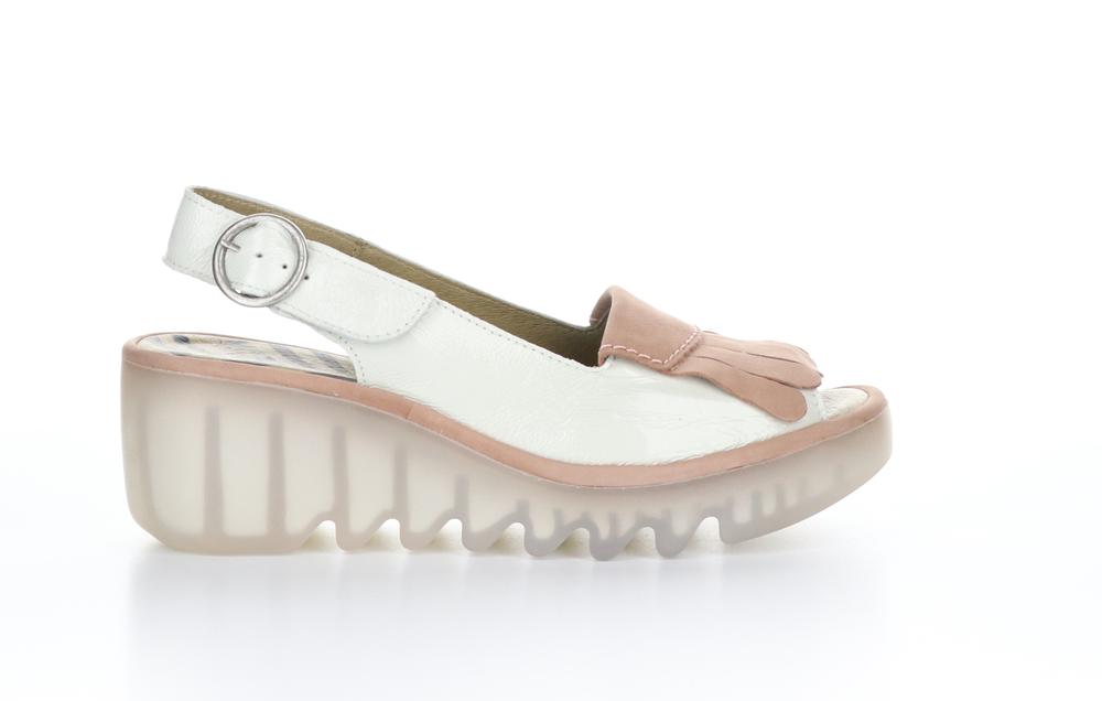 Fly London Women's BIND303FLY Sandals Off White/Pink