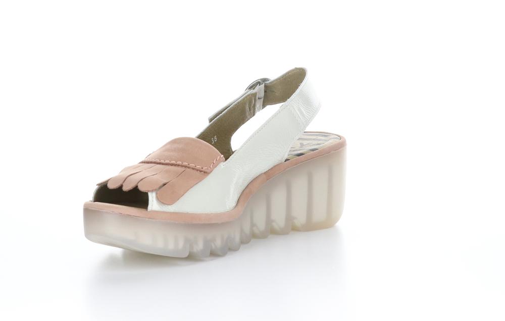 Fly London Women's BIND303FLY Sandals Off White/Pink