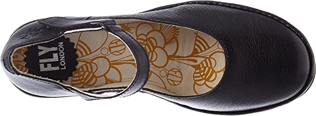 Fly London YAW0345FLY Wedge Pump Mousse Black