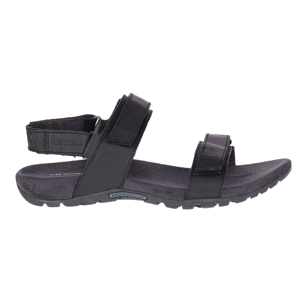 Merrell Men's Sandspur Backstrap Leather Sandals Black