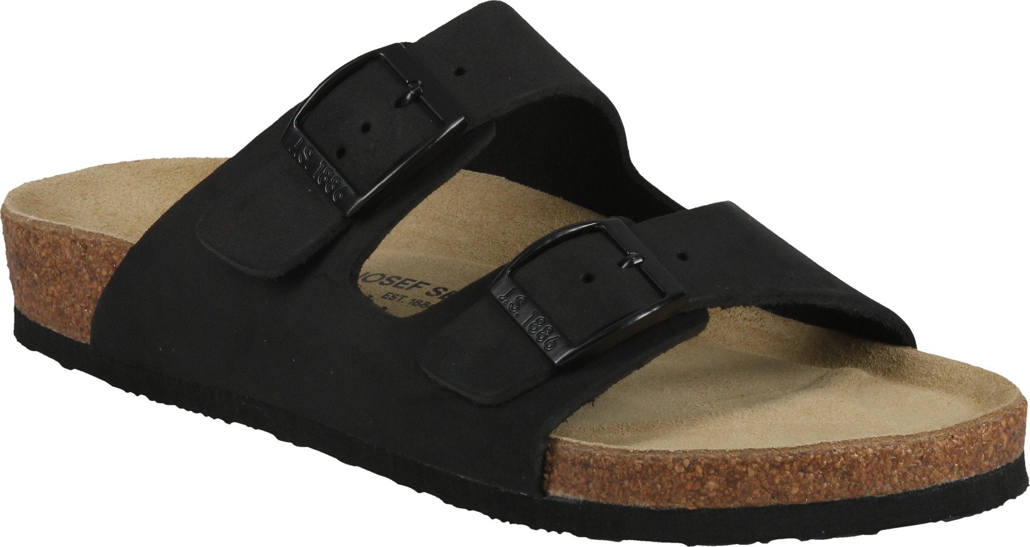 Josef Seibel Men's Michael 01 Sandals Oiled Leather Black