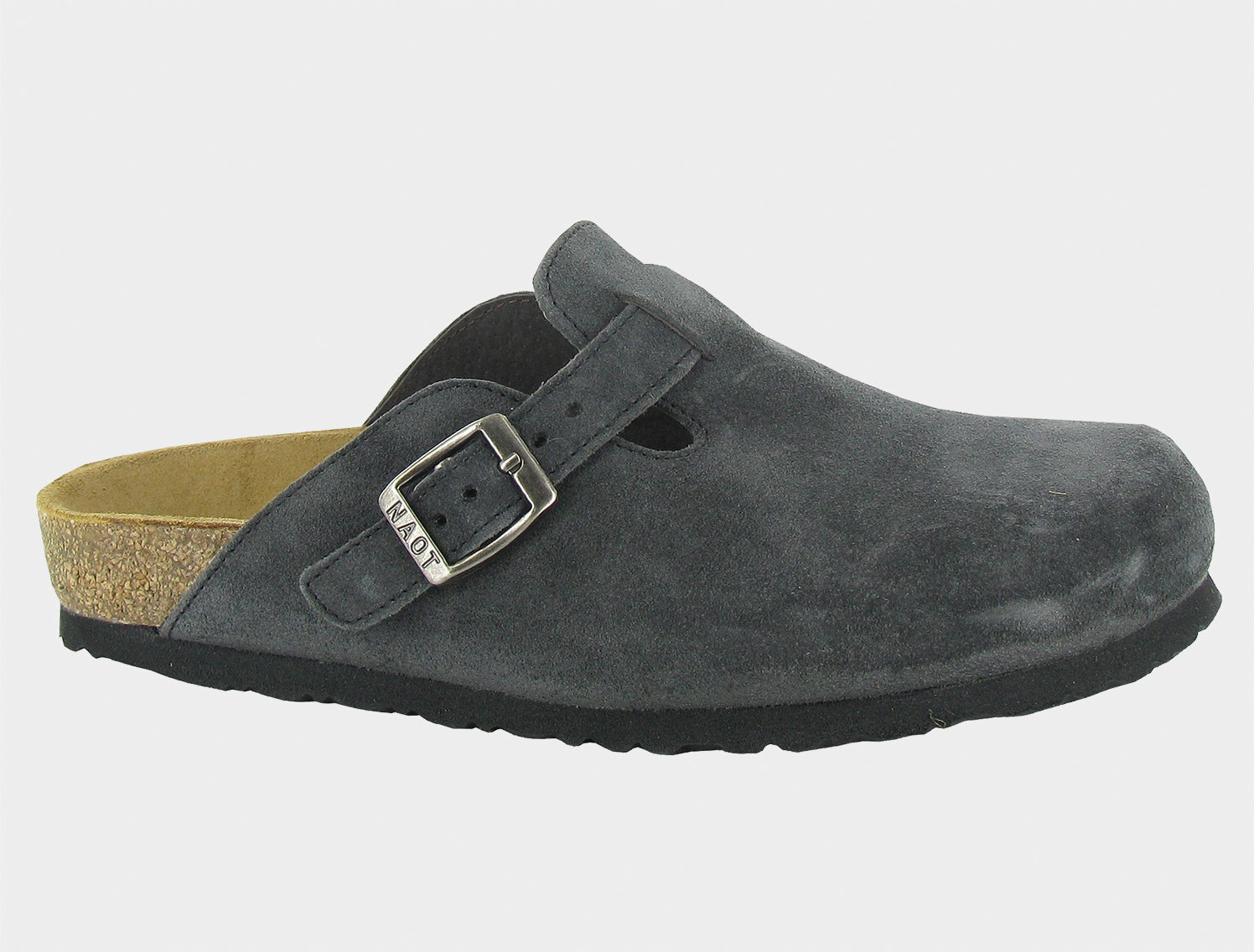 Naot Women's Classic Spring Clogs Oily Midnight Suede
