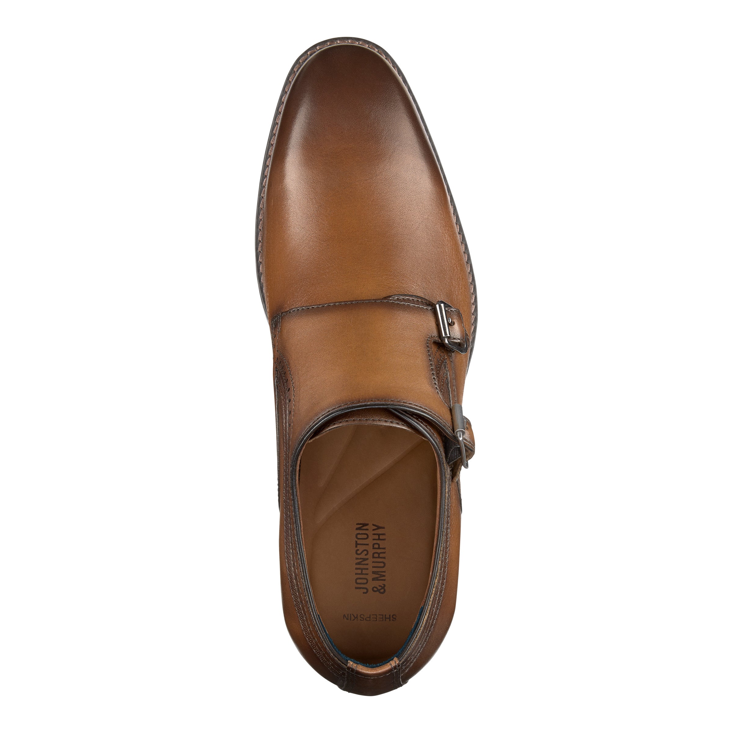Johnston & Murphy Danridge Double Buckle Monk Dress Shoes