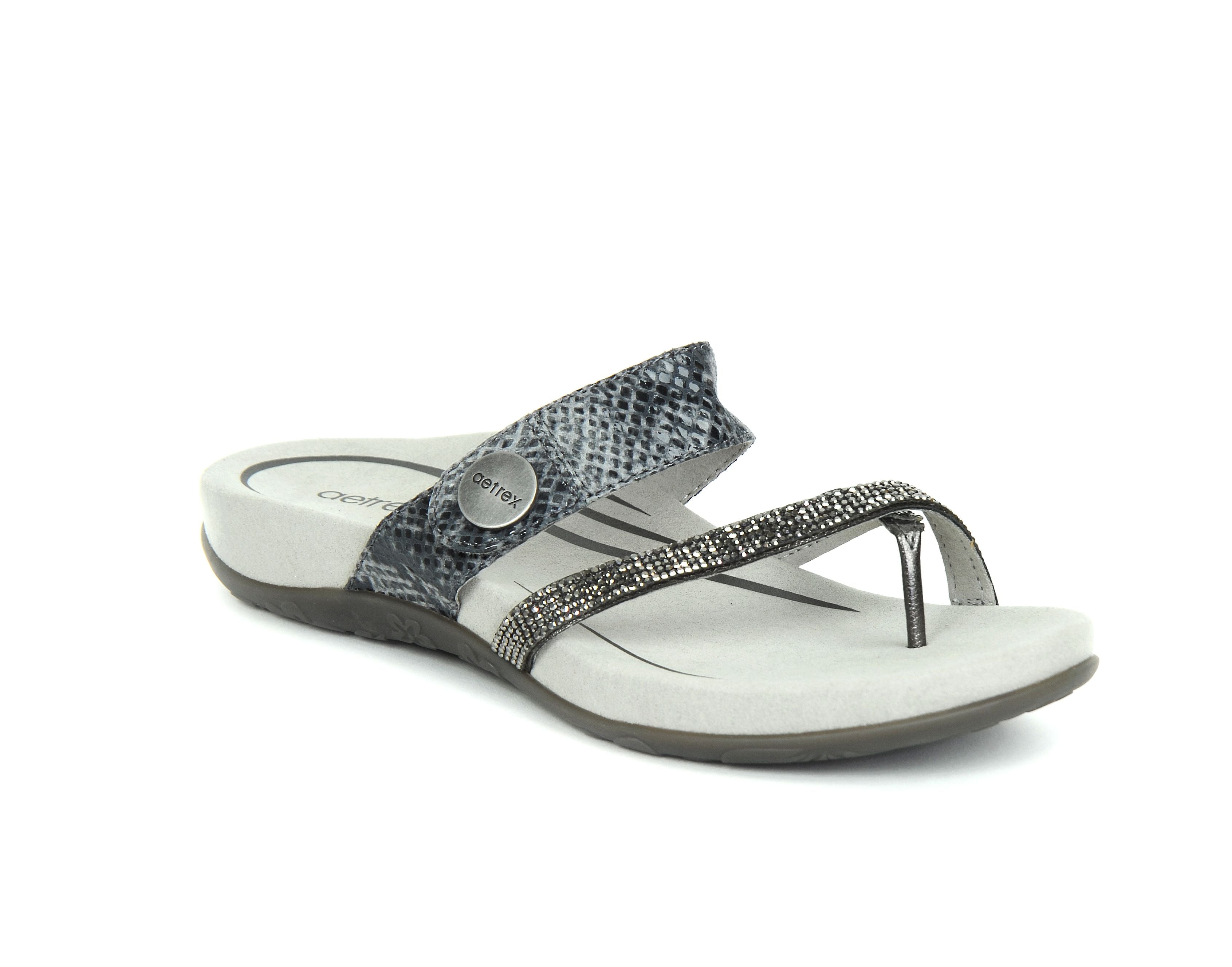 Aetrex Women's Izzy Adjustable Slide Sandals