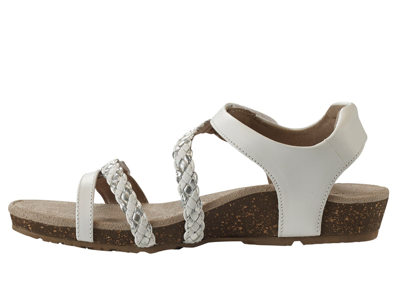 Aetrex Women's Jillian Braided Quarter Strap Sandals
