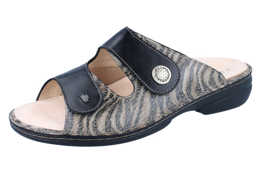 Finn Comfort Women's Zeno-Soft Sandals Zebra Black